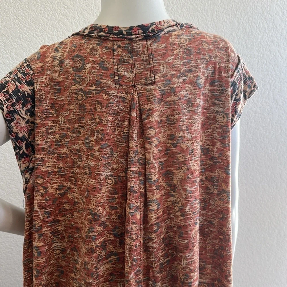Free People High Tide Dual Print High/Low Top